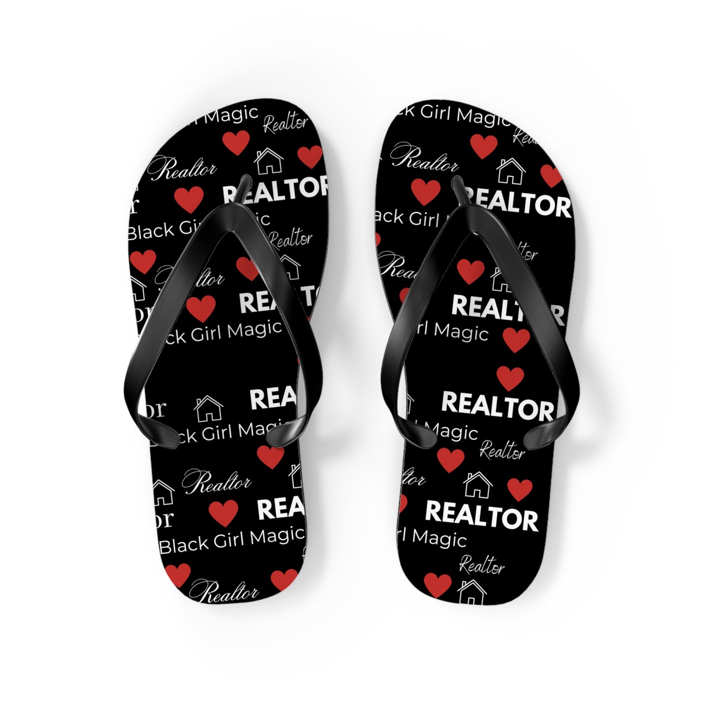 Black Girl Magic Realtor Flip Flops