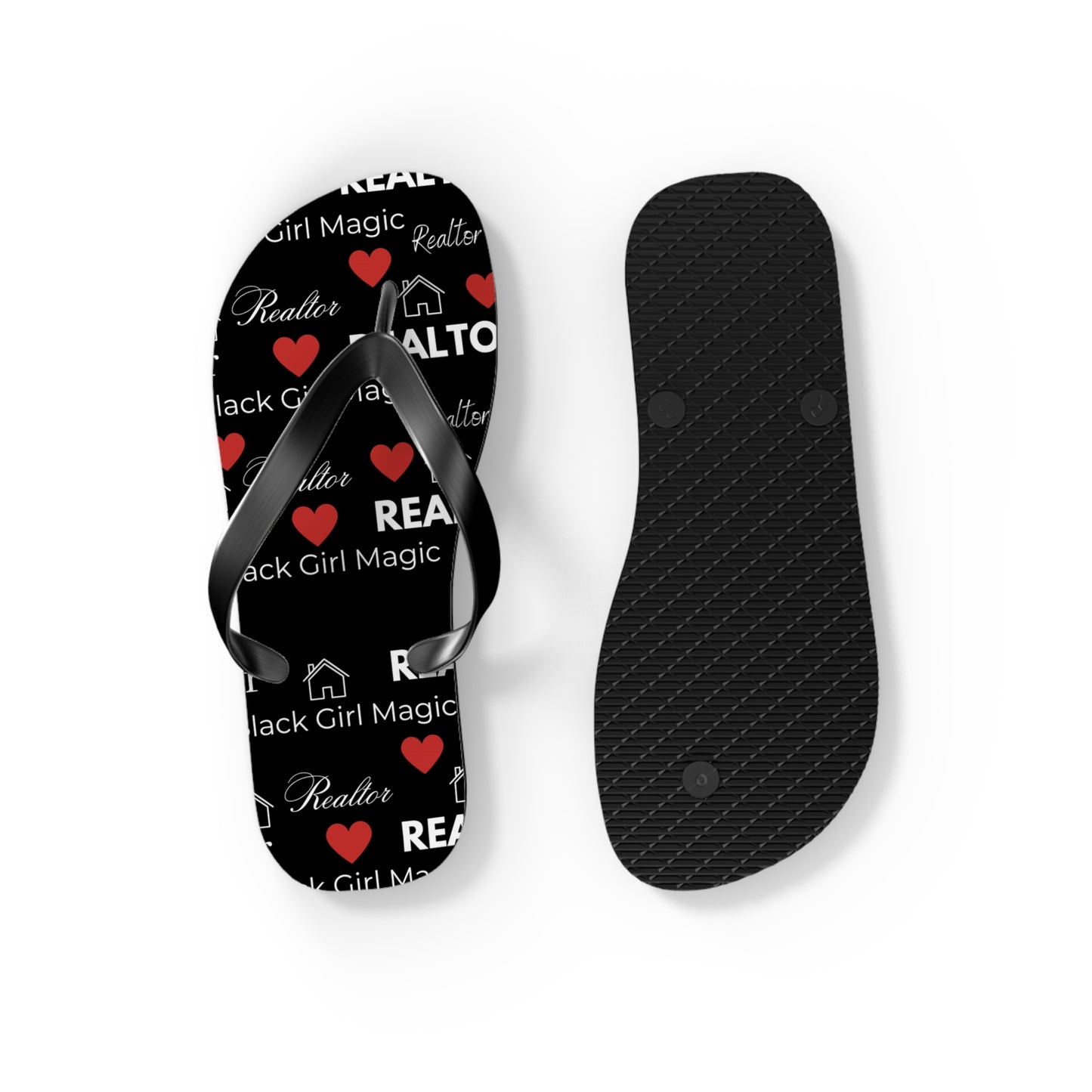 Black Girl Magic Realtor Flip Flops