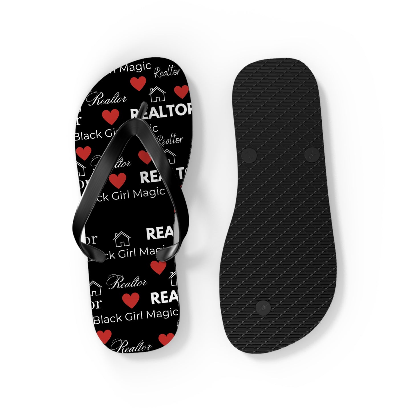 Black Girl Magic Realtor Flip Flops