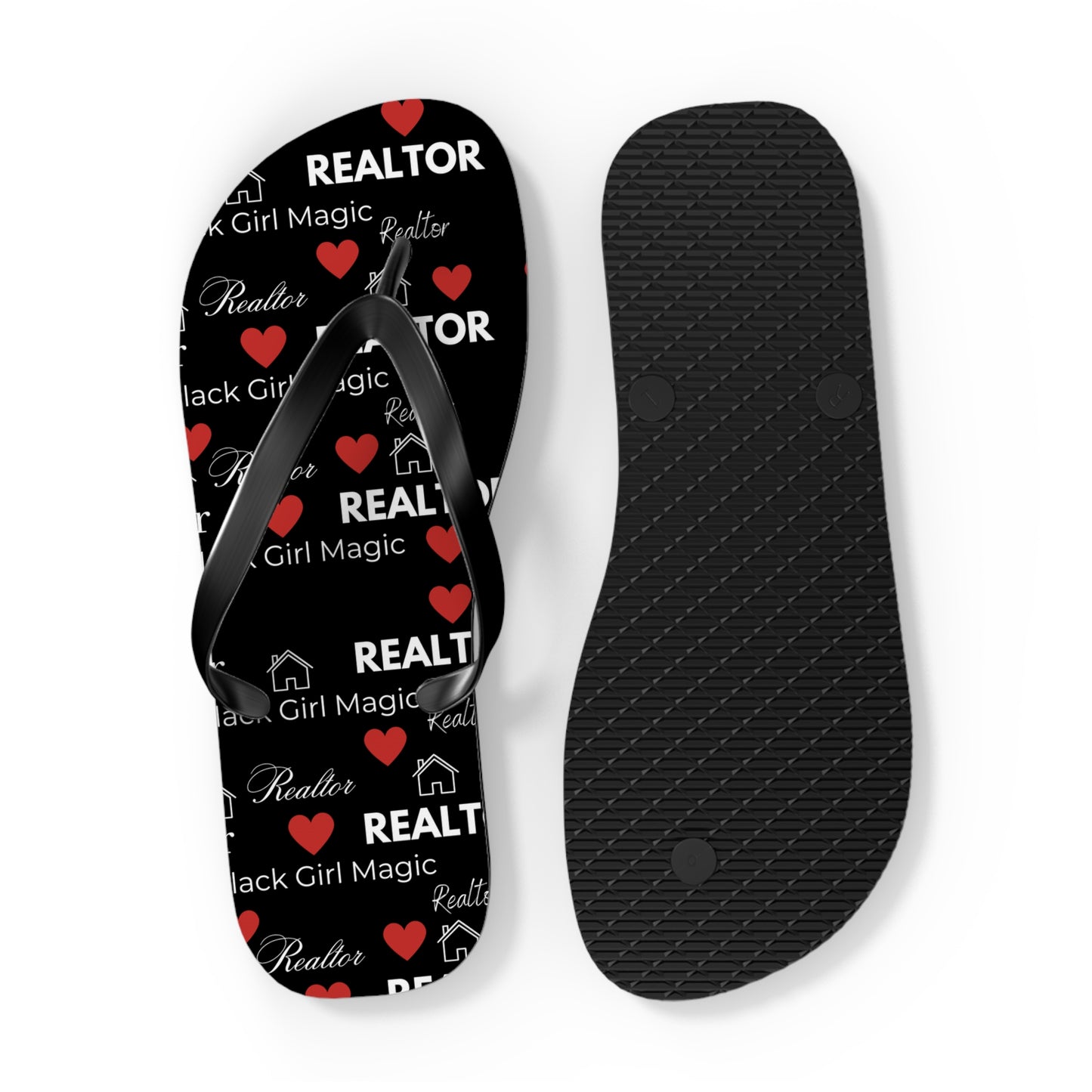 Black Girl Magic Realtor Flip Flops