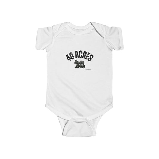 Baby Bodysuit - 40 Acres And A Mule Logo - Infant Fine Jersey