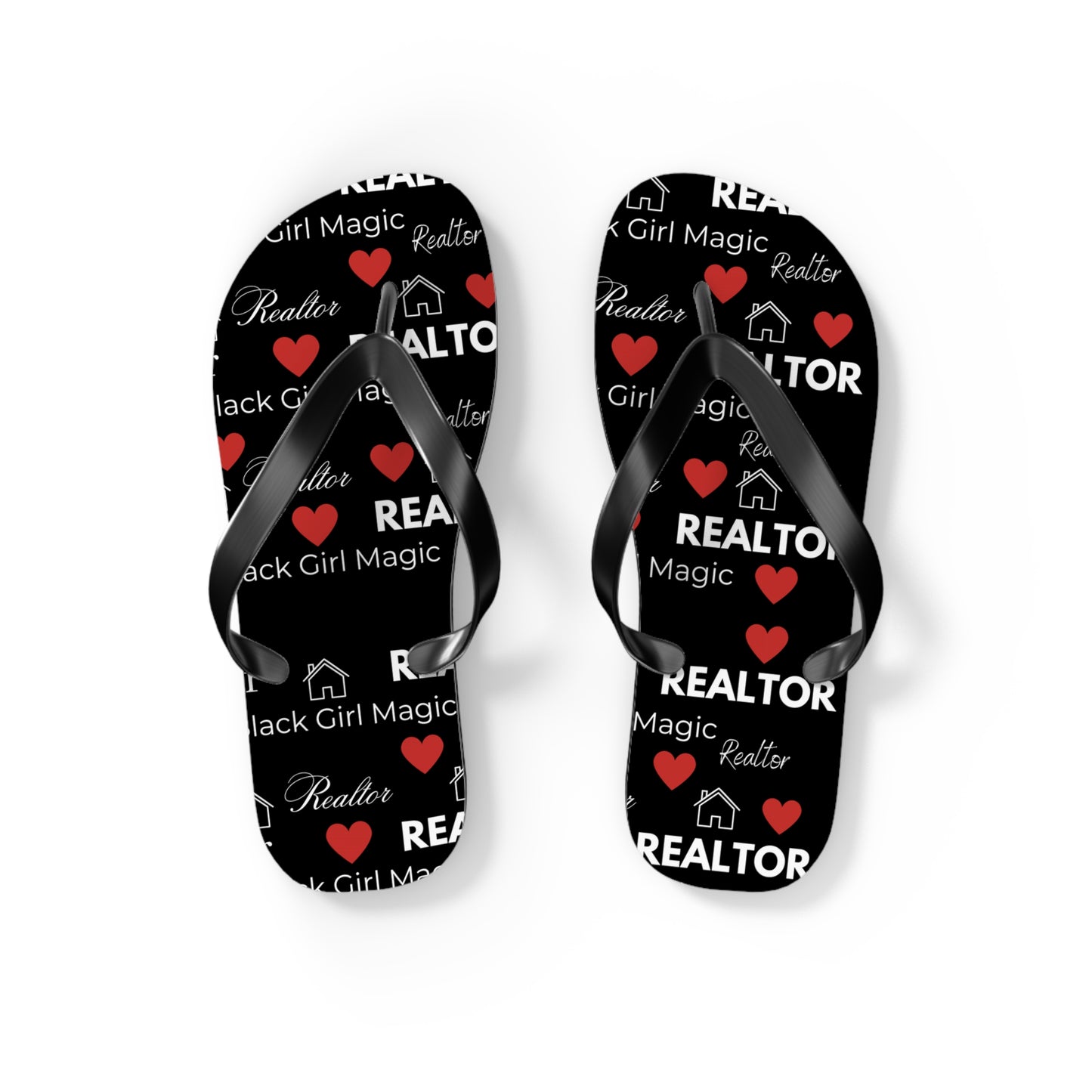 Black Girl Magic Realtor Flip Flops