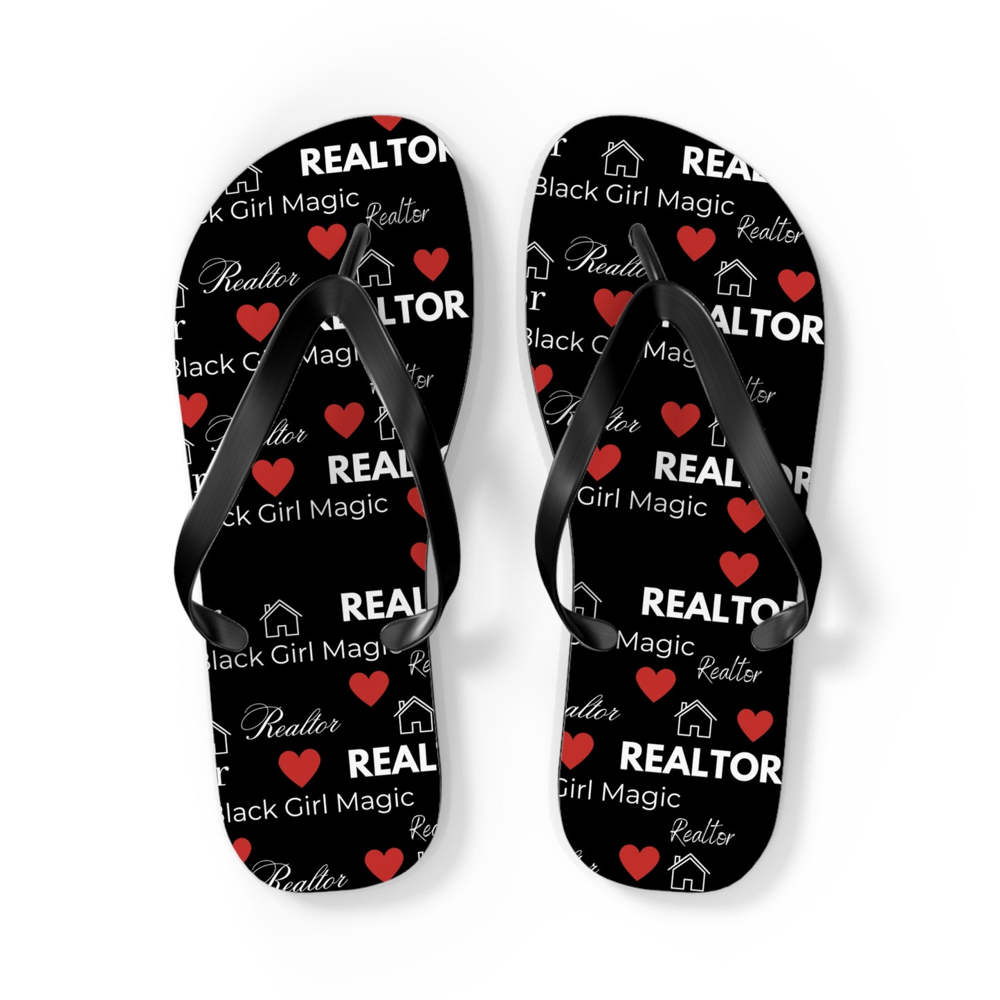Black Girl Magic Realtor Flip Flops